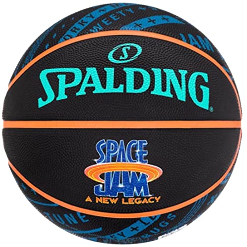Spalding Space Jam Tune Squad Roster Ball 84540Z, Unisex basketballs, Black, 7 EU, 84540Z_7, Schwarz von Spalding