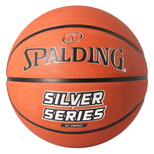 Spalding - Silver Series - Basketball - Größe 5 - Basketball - Zertifizierter Ball - Material Anti-Rutsch - Ausgezeichneter Grip - Perfekt für die Halle - Gummiball Spalding - Silver Series - Basketball - Größe 5 - Basketball - Zertifizierter Ball - Material Anti-Rutsch - Ausgezeichneter Grip - Perfekt für die Halle - Gummiball von Spalding