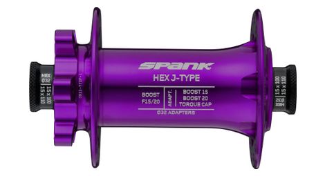 spank hex j type boost vorderradnabe f15   20 32 loch lila von Spank