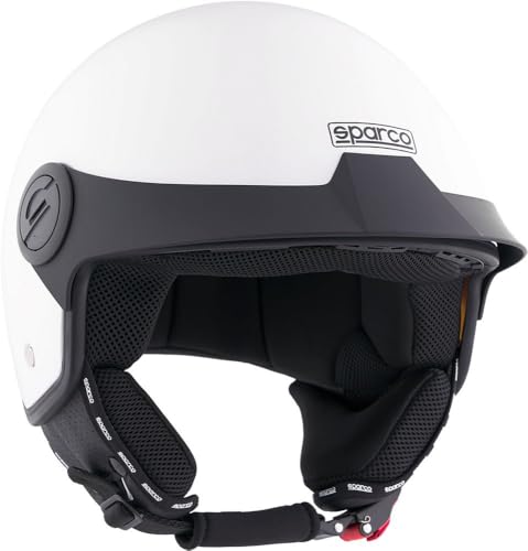 SPARCO 95138 Demi-Jet Helm mit Schirm für weiße Motorräder mit ABS-Schale Größe L, L SPARCO 95138 Demi-Jet Helm mit Schirm für weiße Motorräder mit ABS-Schale Größe L, L von Sparco
