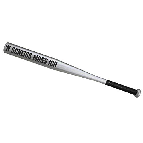 Baseballschläger Aluminium Scheiss MUSS ICH 26 Zoll 65 cm lang ideal zum Baseball von Spaß Kostet