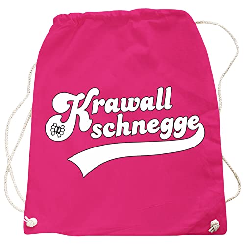 Rucksack Tasche Bag KRAWALLSCHNEGGE Butterfly Spruch Motiv in vielen Farben von Spaß Kostet