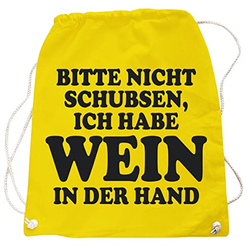 Rucksack Tasche Bag mit lustigen Spruch Vorsicht Wein in der Hand in vielen Farben Rucksack Tasche Bag mit lustigen Spruch Vorsicht Wein in der Hand in vielen Farben von Spaß Kostet