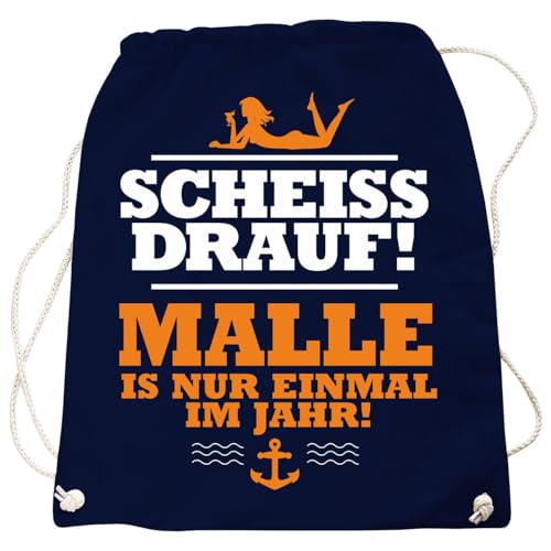 Rucksack Tasche Beutel Scheiss Drauf Malle ist nur einmal im Jahr Party Crew Rucksack Tasche Beutel Scheiss Drauf Malle ist nur einmal im Jahr Party Crew von Spaß Kostet