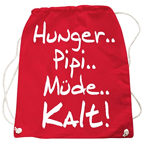 Rucksack Tasche Turnbeutel Hunger PIPI Müde Kalt Spruch in vielen Farben Rucksack Tasche Turnbeutel Hunger PIPI Müde Kalt Spruch in vielen Farben von Spaß Kostet
