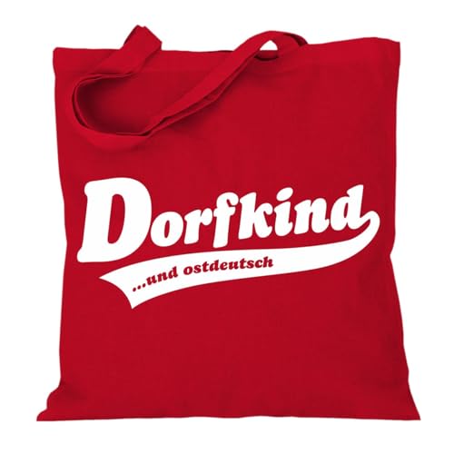 Stoffbeutel Baumwolltasche Jutebeutel Lange Henkel Dorfkind und ostdeutsch von Spaß Kostet