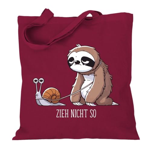 Stoffbeutel Baumwolltasche Jutebeutel Lange Henkel Zieh Nicht so Faultier Motiv Stoffbeutel Baumwolltasche Jutebeutel Lange Henkel Zieh Nicht so Faultier Motiv von Spaß Kostet