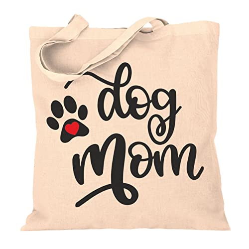 Stoffbeutel Jutebeutel Lange Henkel mit Spruch Dog Mom Stoffbeutel Jutebeutel Lange Henkel mit Spruch Dog Mom von Spaß Kostet