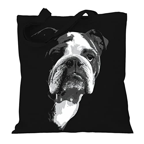 Stoffbeutel Jutebeutel Lange Henkel mit Spruch Englische Bulldogge Stoffbeutel Jutebeutel Lange Henkel mit Spruch Englische Bulldogge von Spaß Kostet