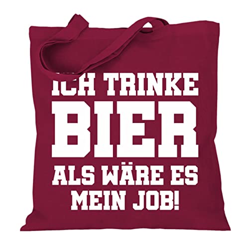 Stoffbeutel Jutebeutel Lange Henkel mit Spruch Ich trinke Bier als wäre es Mein Job Stoffbeutel Jutebeutel Lange Henkel mit Spruch Ich trinke Bier als wäre es Mein Job von Spaß Kostet