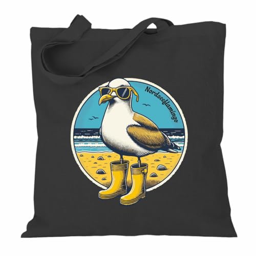 Stoffbeutel Jutebeutel Lange Henkel mit Spruch Nordseeflamingo Stoffbeutel Jutebeutel Lange Henkel mit Spruch Nordseeflamingo von Spaß Kostet