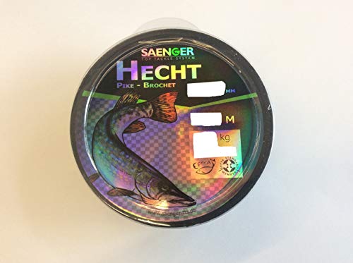 Specitec Hecht Schnur 0,30mm - Farbe: Light Green Transparent - Angelschnur monofil Zielfischschnur von Specitec