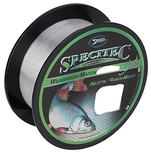 Specitec Weissfisch - Match Schnur 0,15 mm -Farbe : Ultra Clear Transparent - Angelschnur monofil Zielfischschnur von Specitec