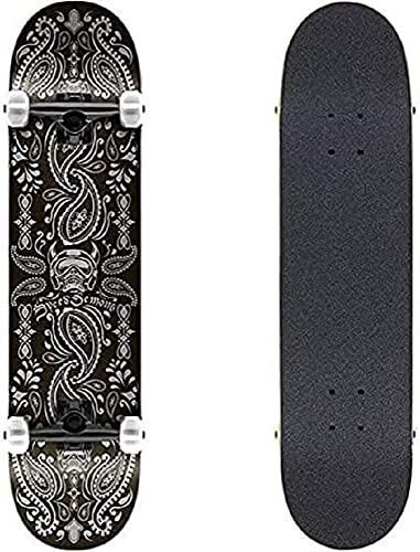 Speed Demon Unisex – Erwachsene Bandana Skateboard, Schwarz/Silber, 7.75" von Speed Demon