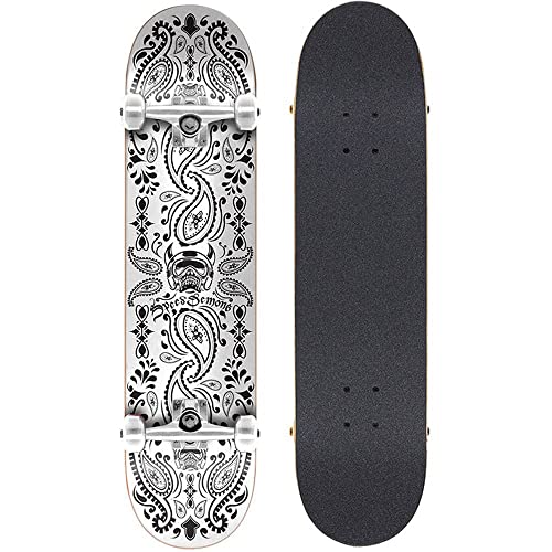 Speed Demon Unisex – Erwachsene Bandana Skateboard, Weiß, 8" Speed Demon Unisex – Erwachsene Bandana Skateboard, Weiß, 8" von Speed Demon