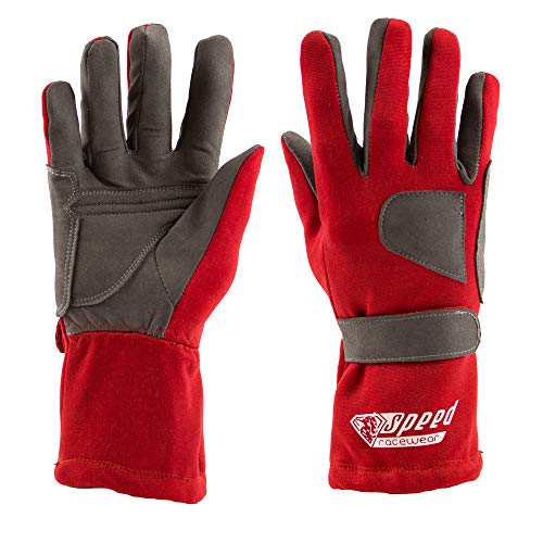 Speed Racewear - Karthandschuhe Sydney - Motorsport Handschuhe (12, Rot) von Speed Racewear