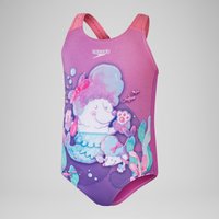 Badeanzug mit Digital-Print für Mädchen Kikipink/Blütenblatt/Karibik von Speedo