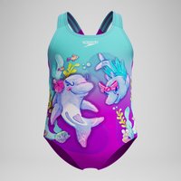 Badeanzug mit Digitaldruck Violett/Türkis für Mädchen Badeanzug mit Digitaldruck Violett/Türkis für Mädchen von Speedo