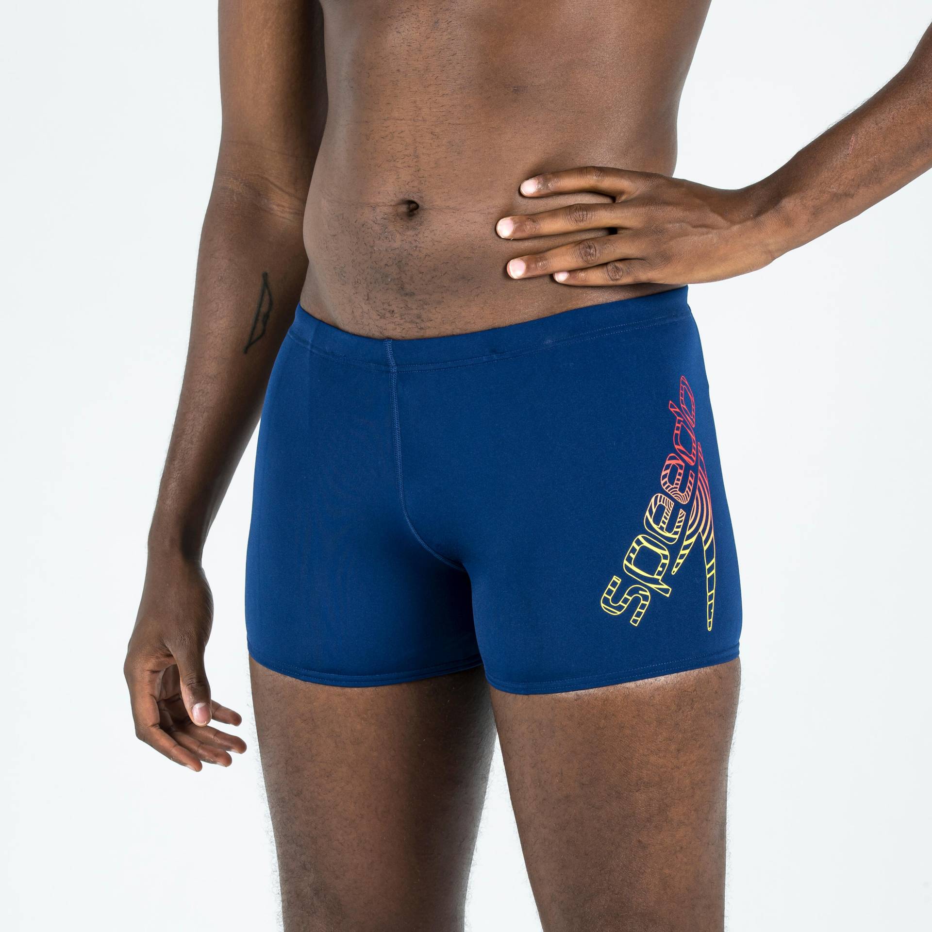 Badehose Boxer Herren - Speedo Multi blau/gelb von Speedo