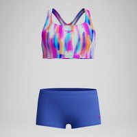 Bedruckter Boyleg-Bikini Blau/Pink für Mädchen Bedruckter Boyleg-Bikini Blau/Pink für Mädchen von Speedo