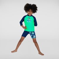 Bedrucktes Rash Top mit langen Ärmeln Grün/Blau für Kleinkinder (Jungen) von Speedo