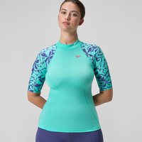 Bedrucktes kurzärmliges Rash-Top Türkis für Damen Bedrucktes kurzärmliges Rash-Top Türkis für Damen von Speedo