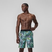 Bondi Bedruckte Badeshorts 50 cm Schwarz/Weiß für Herren von Speedo