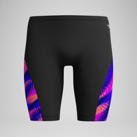 Club Training Bedruckte Schwimmhose mit V-Cut Schwarz/Pink für Herren von Speedo