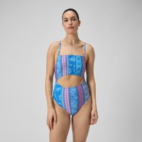 Damen Badeanzug mit Print und Cut-Out Blau/Lila Damen Badeanzug mit Print und Cut-Out Blau/Lila von Speedo