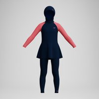 Dreiteiliger Ganzkörperbadeanzug Schwarz/Pink für Mädchen Dreiteiliger Ganzkörperbadeanzug Schwarz/Pink für Mädchen von Speedo
