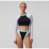 FLU3NTE Einfarbiges langärmliges Rash-Top Schwarz/Lila für Damen FLU3NTE Einfarbiges langärmliges Rash-Top Schwarz/Lila für Damen von Speedo