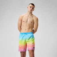 Herren Freizeit-Badeshorts mit Digital-Print, 18 Zoll Blau/Gelb Herren Freizeit-Badeshorts mit Digital-Print, 18 Zoll Blau/Gelb von Speedo