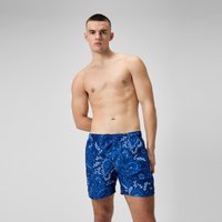 Herren Freizeit-Badeshorts mit Print, 16 Zoll Blau Herren Freizeit-Badeshorts mit Print, 16 Zoll Blau von Speedo