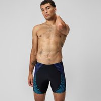 Duo Logo Print Mittellange Schwimmhose Schwarz/Blau für Herren Duo Logo Print Mittellange Schwimmhose Schwarz/Blau für Herren von Speedo