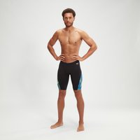 Herren Schwimmhose mit V-Schnitt und Digital-Print Schwarz/Blau von Speedo