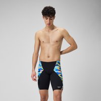 Herren Schwimmhose mit V-Schnitt und digitalem Allover-Print Blau/Gelb von Speedo