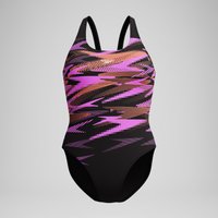 HyberBoom Placement-Badeanzug Schwarz/Koralle für Damen HyberBoom Placement-Badeanzug Schwarz/Koralle für Damen von Speedo