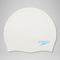 Junior Moulded Silikon-Badekappe Weiß/Aqua Splash Junior Moulded Silikon-Badekappe Weiß/Aqua Splash von Speedo