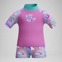 Kurzärmliges Rash-Top-Set mit Digitaldruck Pink für Mädchen von Speedo