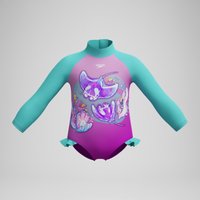 Langärmliger Badeanzug mit Digitaldruck Pink/Grün für Mädchen Langärmliger Badeanzug mit Digitaldruck Pink/Grün für Mädchen von Speedo