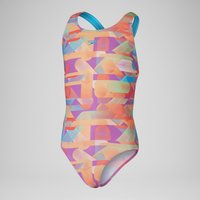 Mädchen Leaderback Badeanzug mit digitalem Allover-Print Pink/Blau Mädchen Leaderback Badeanzug mit digitalem Allover-Print Pink/Blau von Speedo
