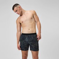 Lookout Bedruckte Badeshorts 40 cm Schwarz/Grün für Herren von Speedo