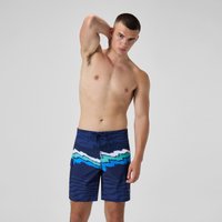 Lookout Bedruckte Badeshorts 45 cm Marineblau/Blau für Herren Lookout Bedruckte Badeshorts 45 cm Marineblau/Blau für Herren von Speedo