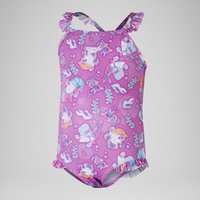 Mädchen Badeanzug mit Digital-Print und dünnen Rüschenträgern Pink Mädchen Badeanzug mit Digital-Print und dünnen Rüschenträgern Pink von Speedo