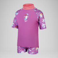 Mädchen Rash-Kurzarmset mit Digital-Print Pink/Lila von Speedo