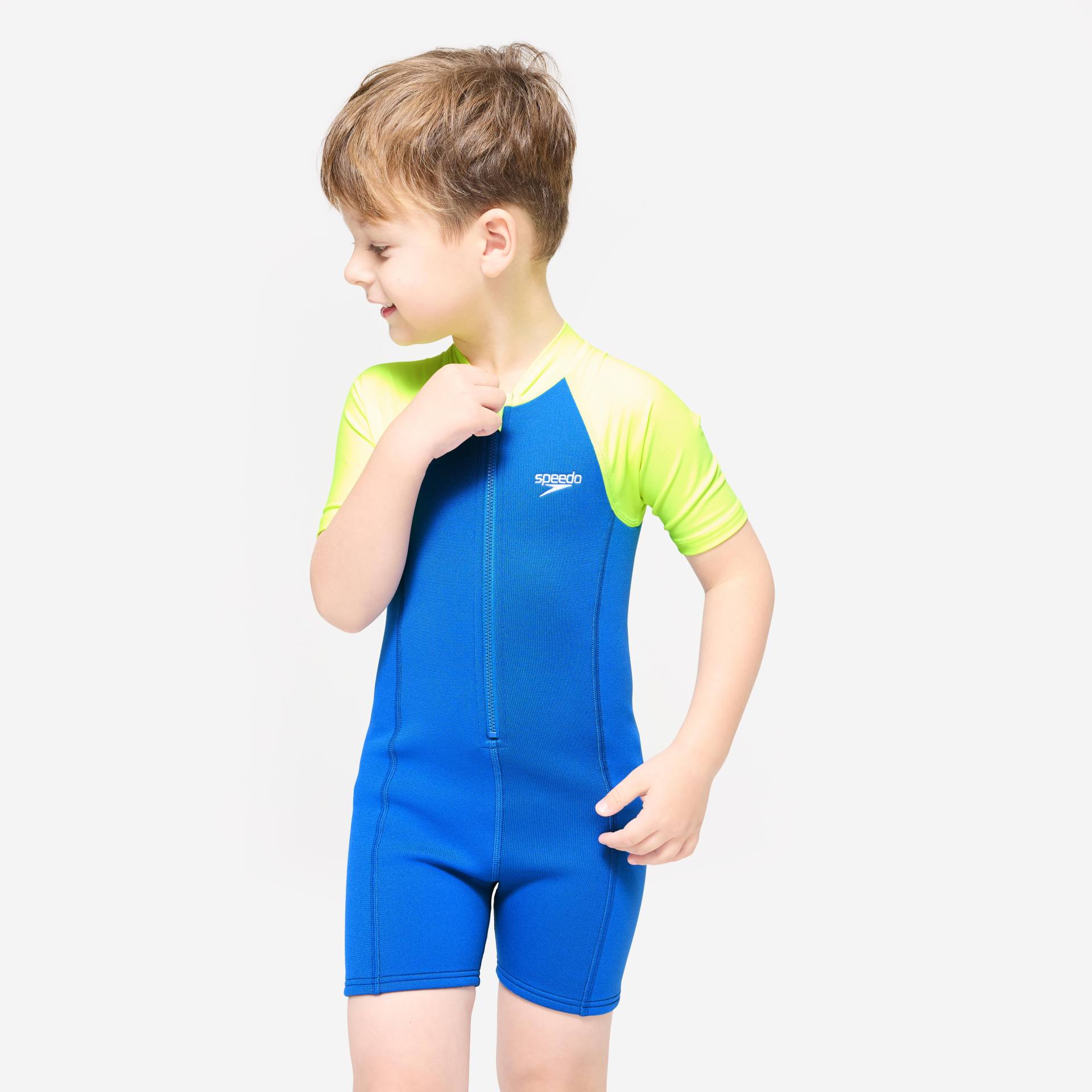 Neopren-Schwimmanzug Shorty Kinder 2-5 Jahre - Speedo blau/gelb Neopren-Schwimmanzug Shorty Kinder 2-5 Jahre - Speedo blau/gelb von Speedo