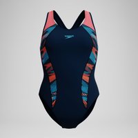 Placement Badeanzug Marineblau/Koralle für Damen Placement Badeanzug Marineblau/Koralle für Damen von Speedo