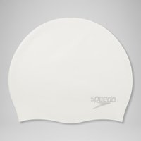Plain Moulded Silikon-Badekappe Weiß/Silber von Speedo