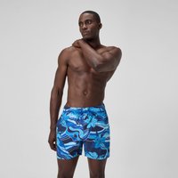 Redondo Edge Bedruckte Badeshorts 40 cm Marineblau/Blau für Herren von Speedo