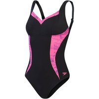 SPEEDO Damen Schwimmanzug SPDSCU PT LUNAELUSTRE 1PC AF BLACK/PINK von Speedo